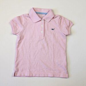 Vineyard Vines Girls Light Pink Short Sleeve Pique Polo Shirt sz 4T